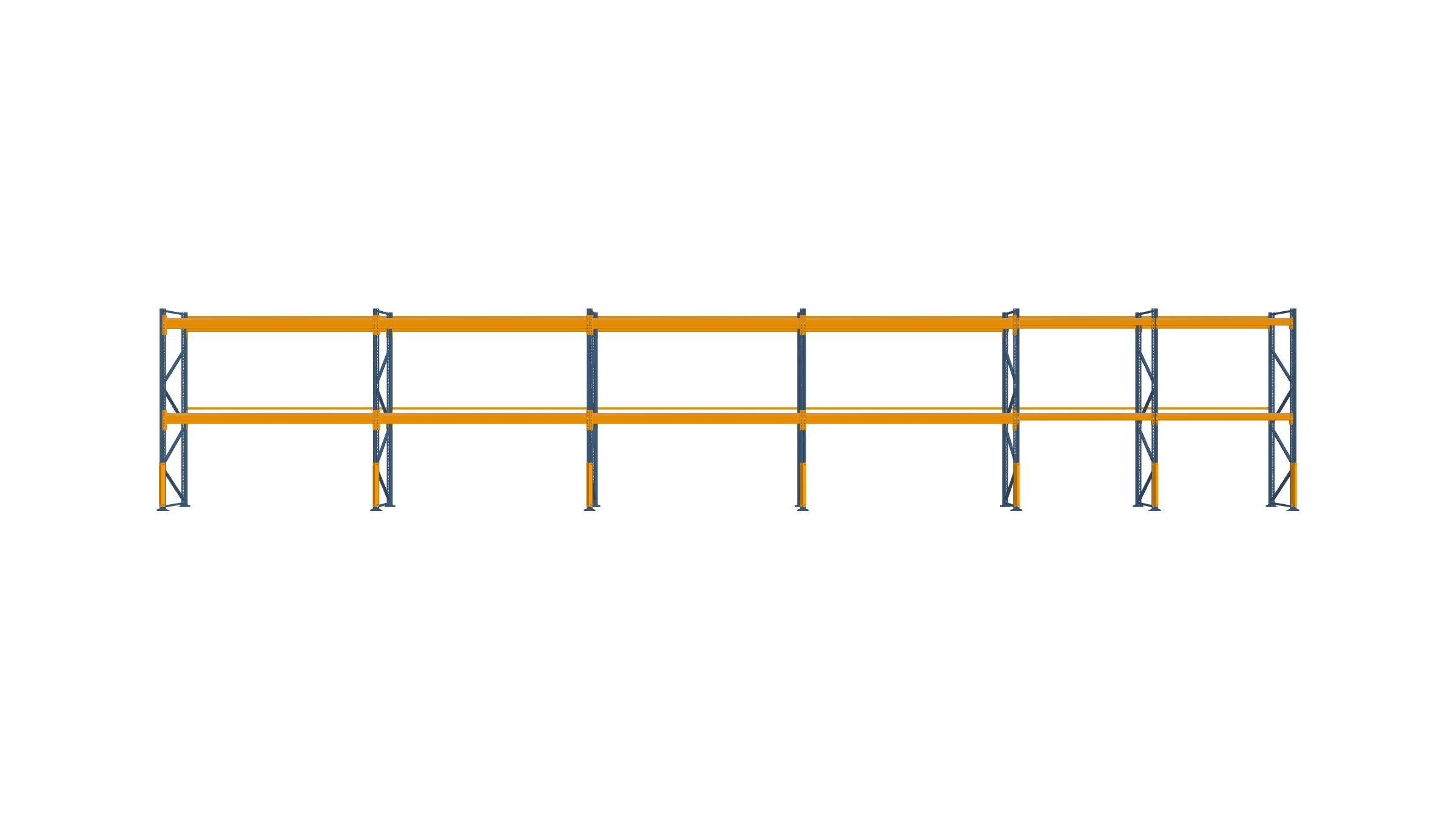 Konfiguration vom 11.09.2024 - 19.80 m x 3.50 m für 48 Paletten mit 700 kg